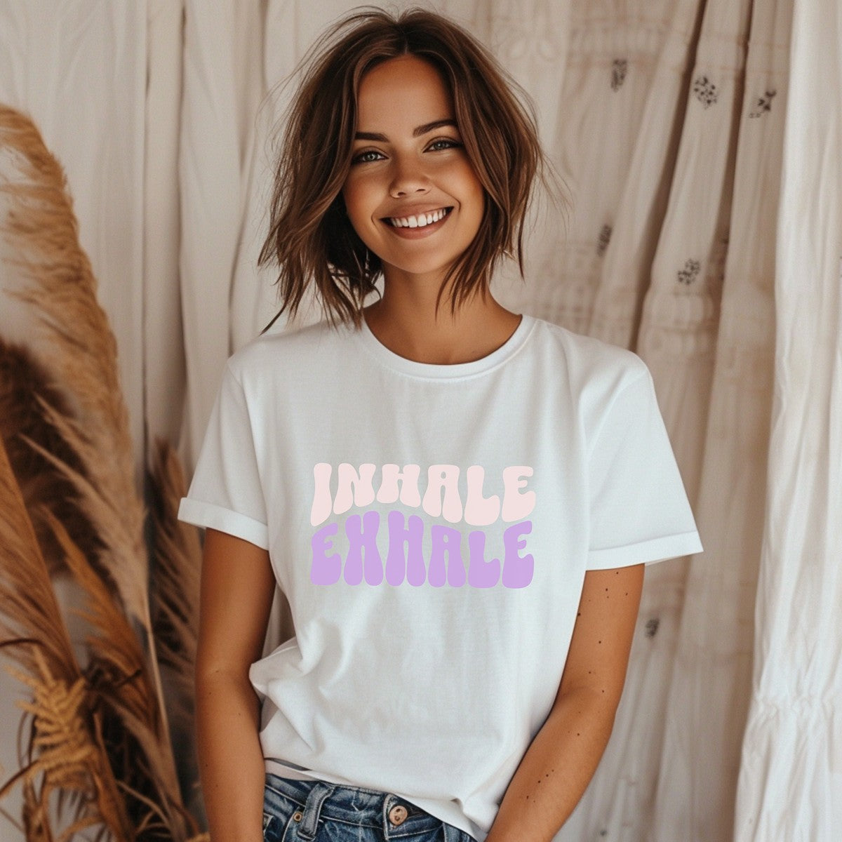 Inhale Exhale Premium Organic Cotton T Shirt