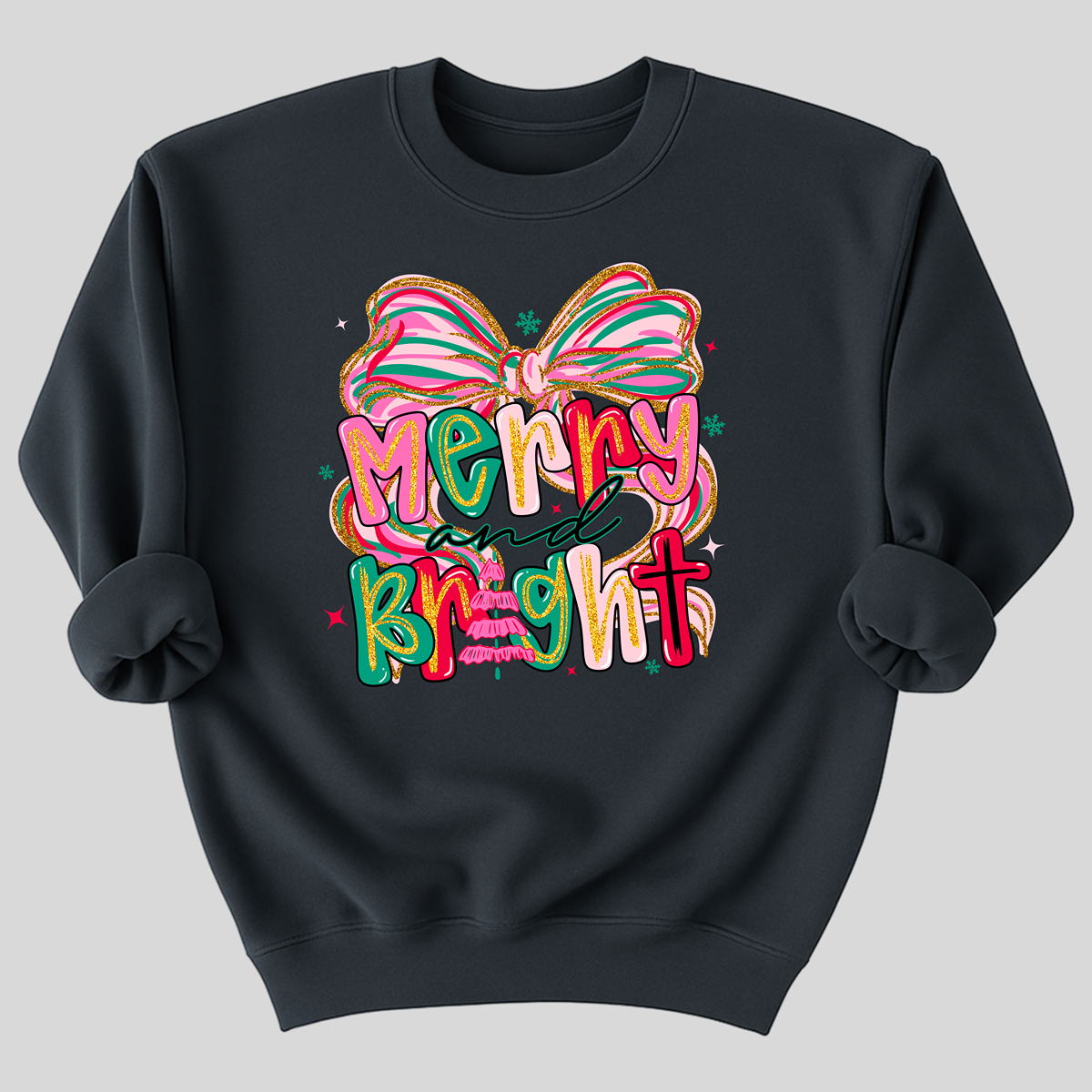 Merry And Bright Christmas Edition Organic Cotton Sweatshirt