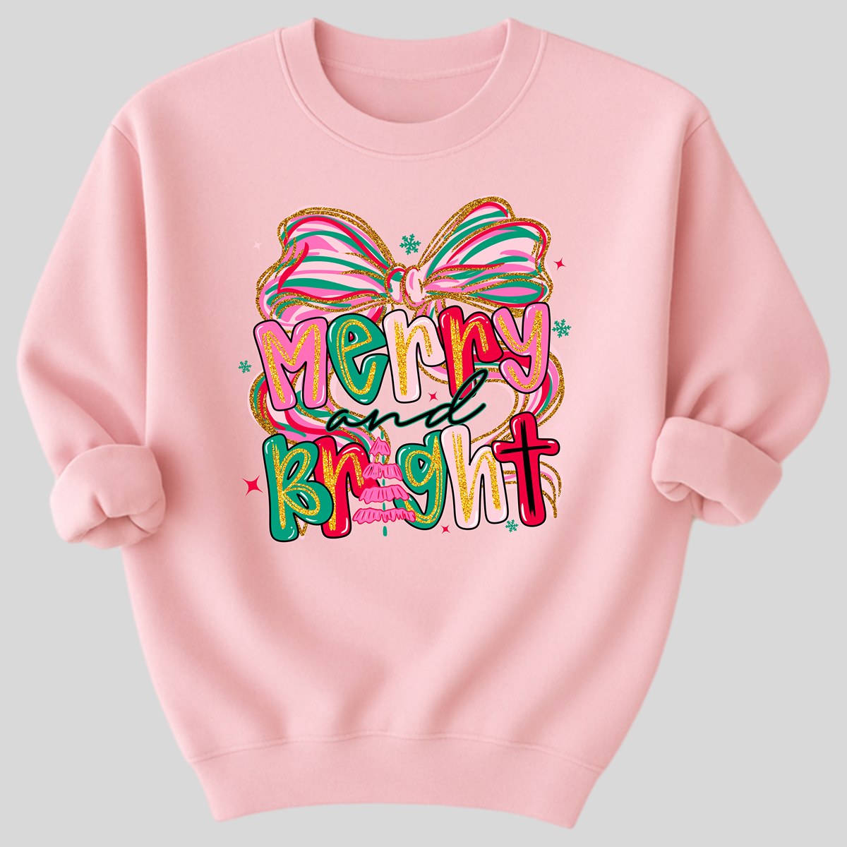 Merry And Bright Christmas Edition Organic Cotton Sweatshirt