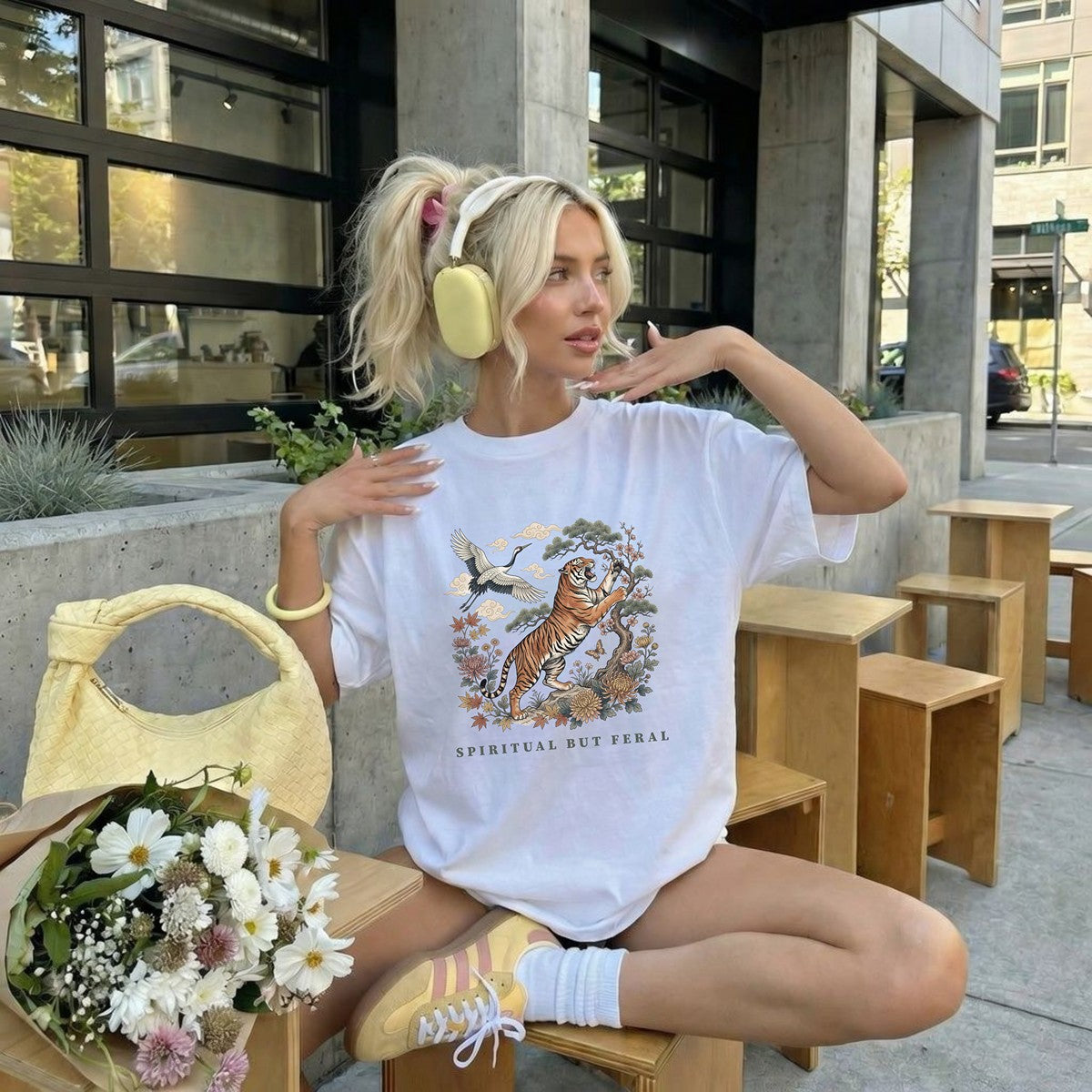 Spiritual but Feral Premium Cotton T-Shirt