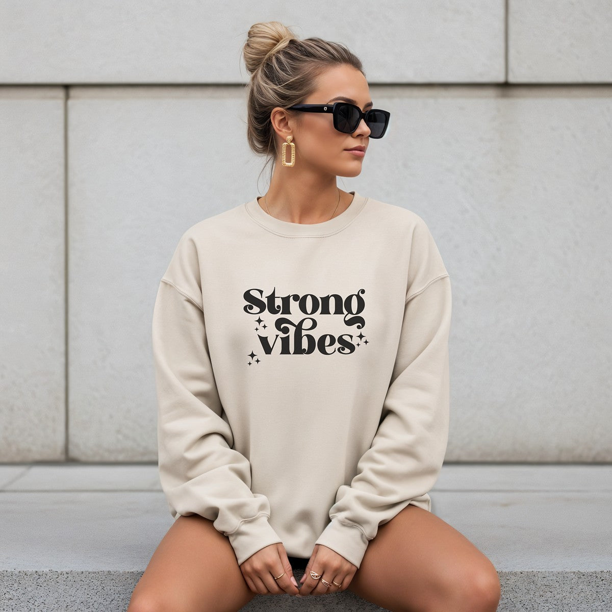 Strong Vibes Organic Cotton Sweatshirt