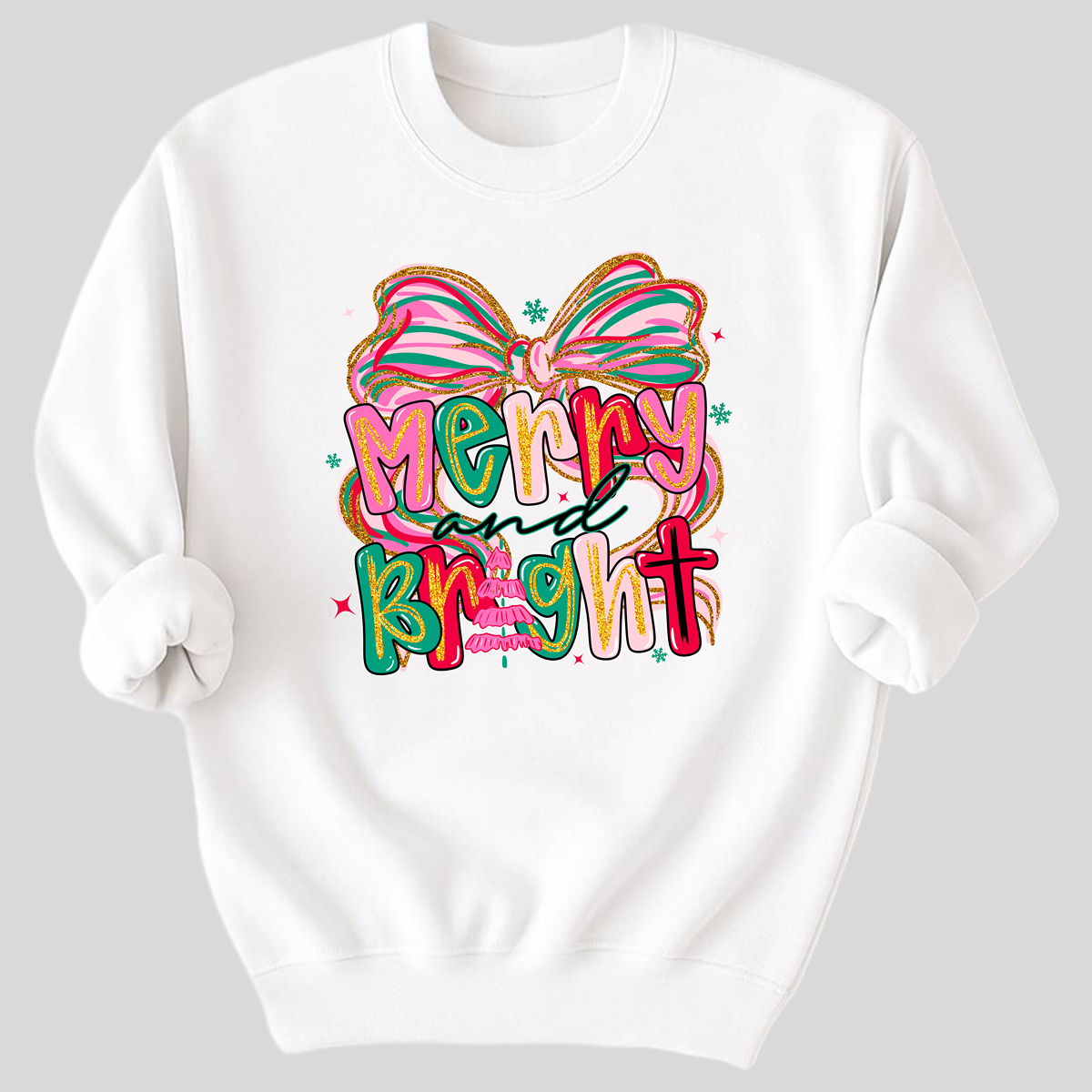 Merry And Bright Christmas Edition Organic Cotton Sweatshirt